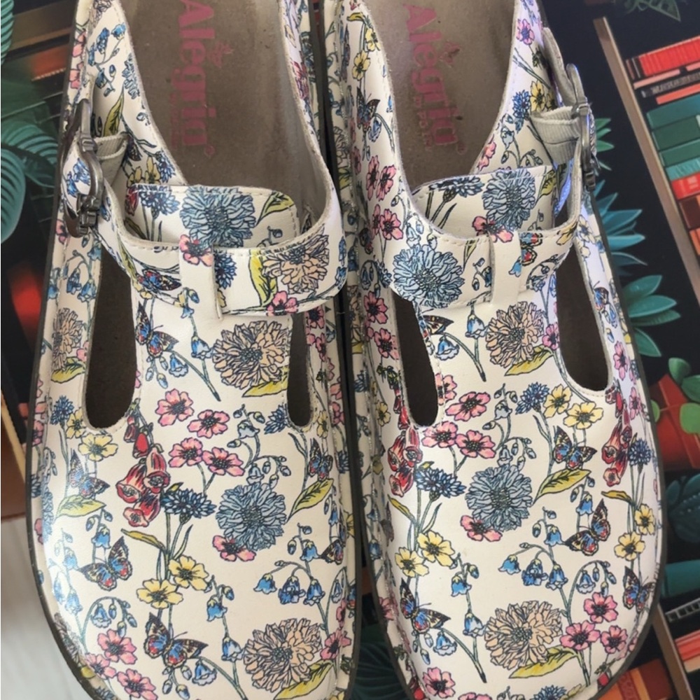 Alegria Multicolor Floral Mary Jane Shoes